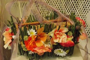 RECTANGULAR FLOWE GIRL BASKET